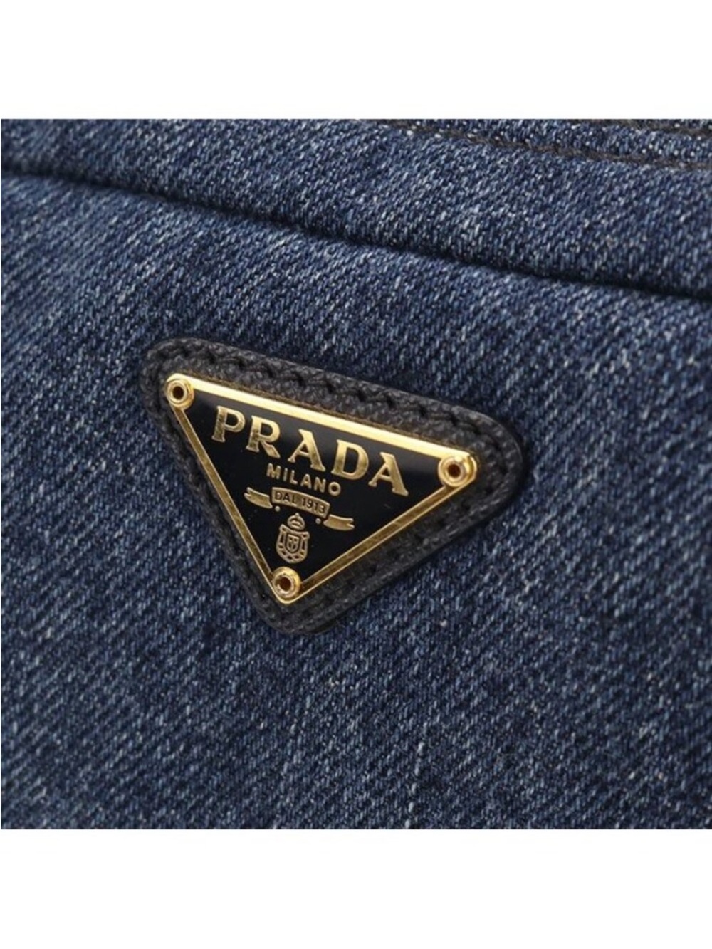 Prada Denim Triangle Pouch - Picture 5 of 9
